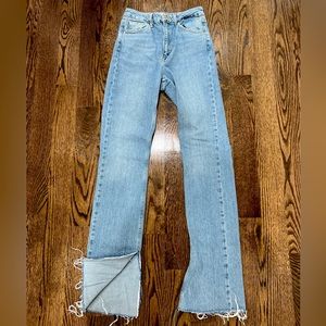 ZARA High waisted split straight leg jeans - Size 2/24